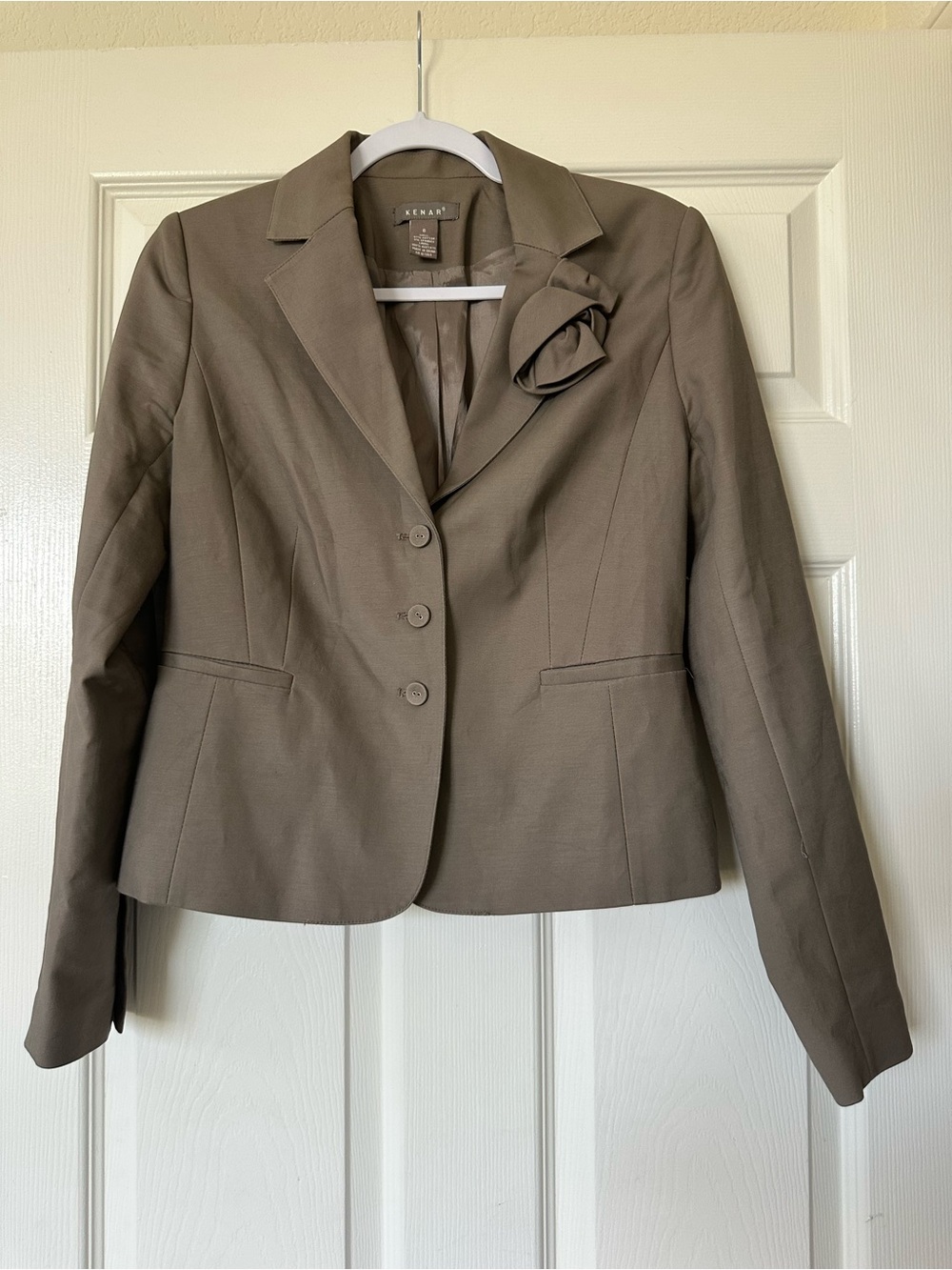 Kenar Rose Flower Detail Blazer Suit Jacket